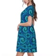 thumbnail image 2 of Disketp Snake para Vestido de Manga Corta para Mujeres, Vestidos de Verano para Mujeres, Casual y Holgado para la Playa, 2 of 6