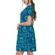 thumbnail image 2 of Easygdp Snake para Vestido Transpirable de Mujer, Vestido Suelto de Manga Corta con Pliegues y Bolsillos para el Verano, 2 of 6