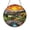 Acrylic 3.5 Inch, variant on Countryside sheep stained glass suncatcher, mountain sunset window hanging for cottage decor