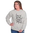 thumbnail image 3 of Love Best Thing Romantic Couple Women Crewneck Sweatshirt Brisco Brands M, 3 of 6
