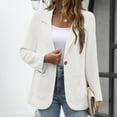 thumbnail image 6 of hotojiny Linen Blazers for Women Lightweight Notch Lapel Long Sleeve Business Coat Casual Single Breasted Work Suit Jacket with Pockets, 6 of 7
