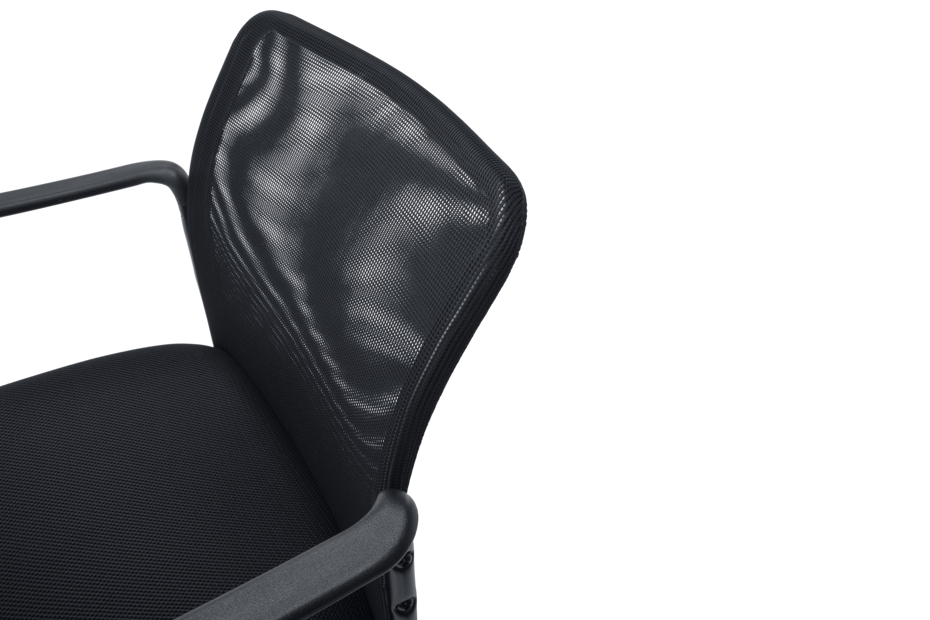 Essentials by OFM ESS 8010 Mesh Back Upholstered Side Chair with