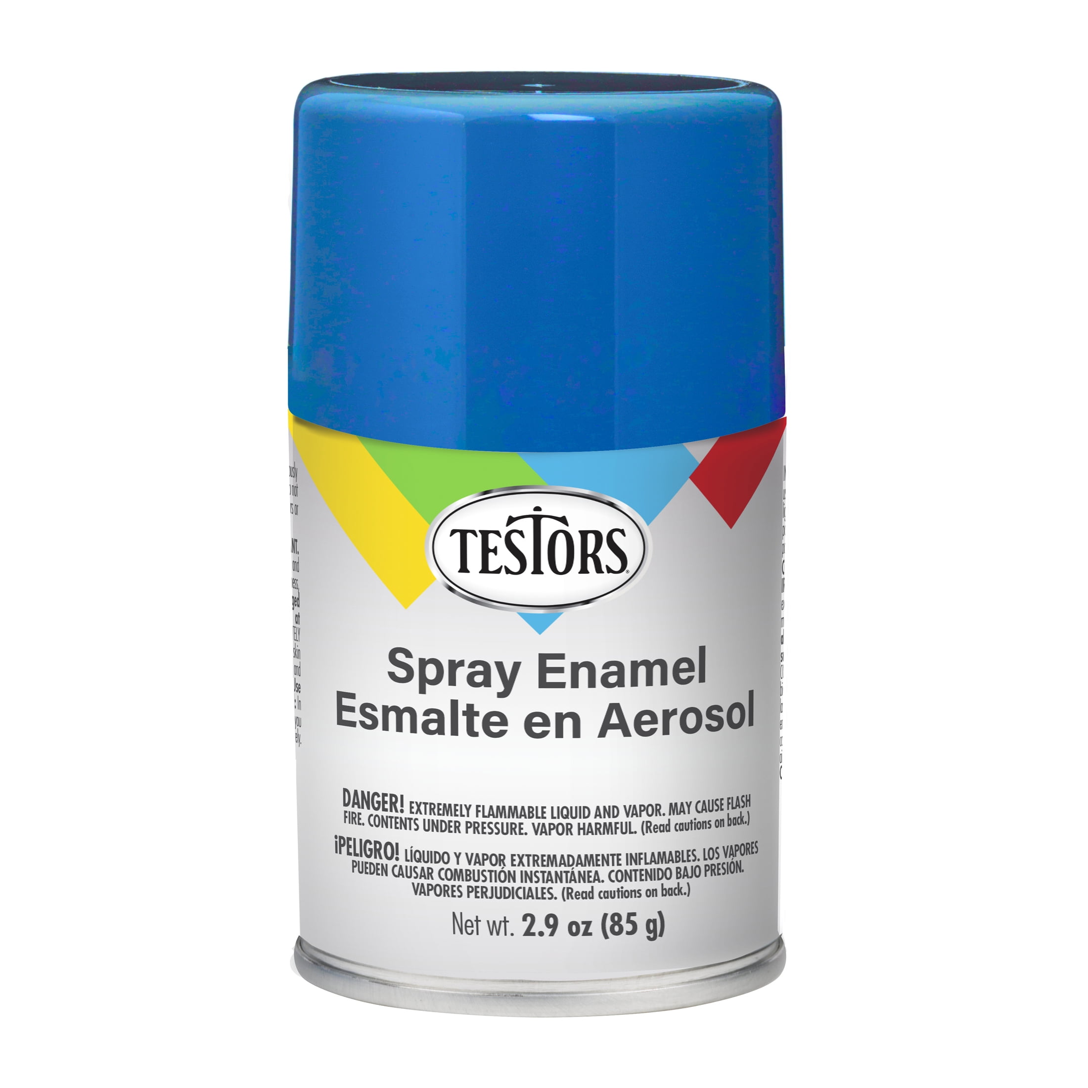3 Pack, Bright Blue, Rust-Oleum Testors Gloss Enamel Spray Paint- 1210T, 3 oz.