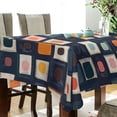 thumbnail image 5 of Yayeee Tablecloths 60" x 60" Rectangle Wrinkle Resistant Party Table Cover, Blue Circle Mosaic, 5 of 8