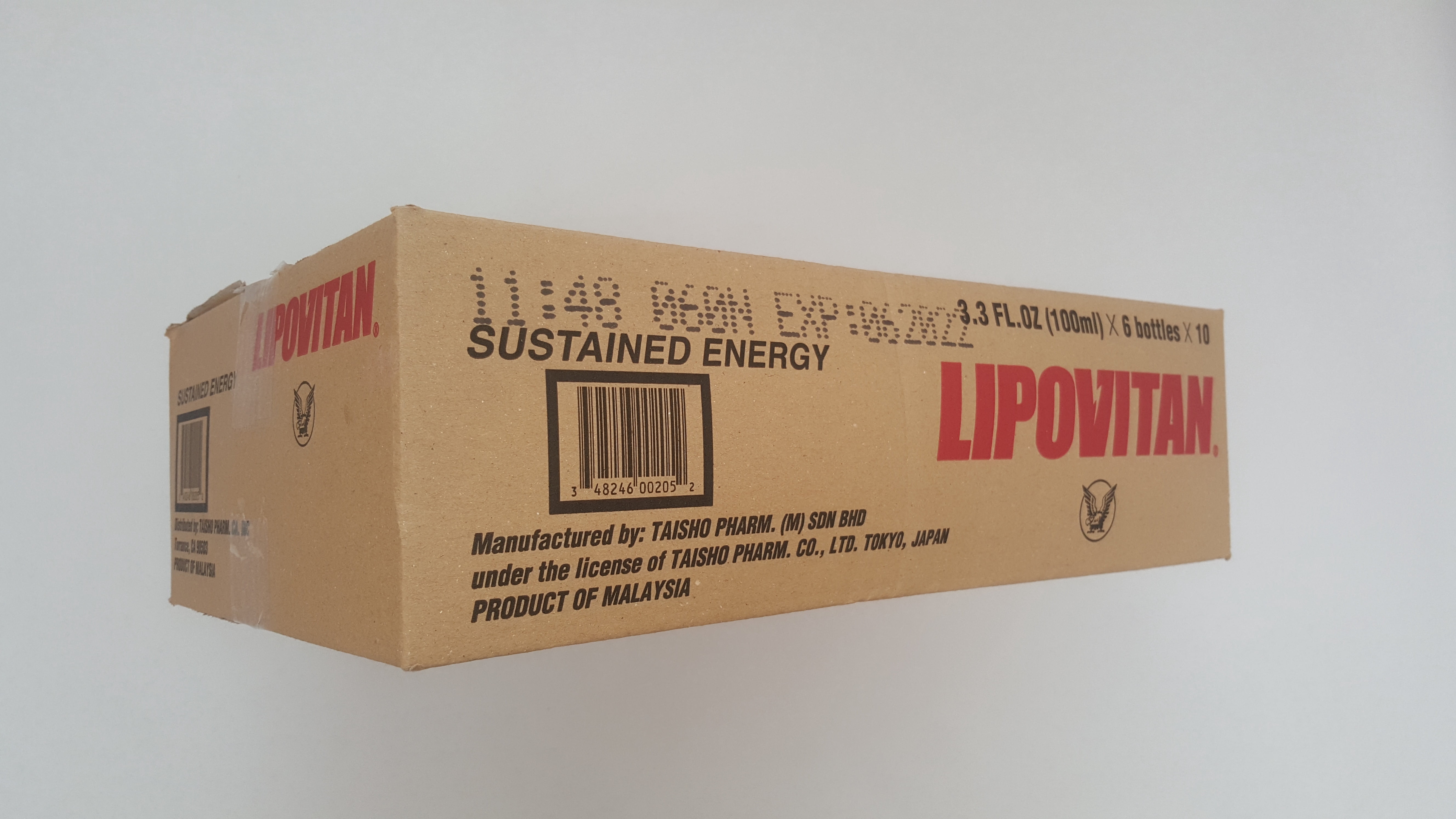 [ 6pks x 10 ] Taisho Lipovitan with B Vitamins Energy Drink 3.3 fl oz / 100 ml Each
