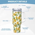 thumbnail image 5 of Sikiie Pineapple Insulated Stainless Water Bottle Lid Travel Mug Cup Insulated Tumblers Cup 40oz Ice Bully With Handle, 5 of 8