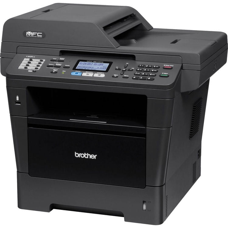 Brother MFC-8910DW Wireless Monochrome All-in-One Laser Printer, 42 ppm, Duplex Print/Scan/Copy/Fax, USB/Ethernet, Compact Office Multifunction