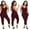 Wine, variant on Baqcunre Jumpsuits for Women Womens Solid Camisole Jumpsuits V Neck Sleeveless Rompers Casual Jogger Rompers with Pockets Jumpsuits for Women Dressy One Piece Jumpsuits for Women