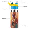 thumbnail image 3 of Fry Leela Futurama Kid's Insulated Water Bottle With Straw Vacuum Stainless Steel Cup Leak-Proof Toddler Thermoses Water Cup For Children, 3 of 8