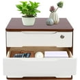 thumbnail image 5 of 3-Tier Desktop File Cabinet with Lockable Drawers,1 Locks & 2 Keys, Categorized Storage Desk Organizer, Wooden Desktop Storage Box(White), 5 of 16