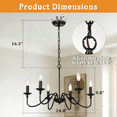 thumbnail image 2 of Farmhouse Chandelier Modern Pendant Lighting Black Pendant Light Fixtures 6-Light Industrial Iron Chandeliers for Dining Room, 2 of 6