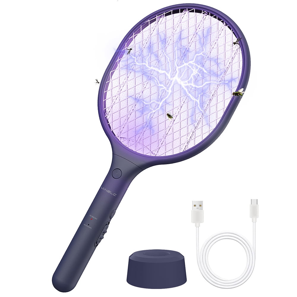 2 Pack Electric Fly Swatter Bug Zapper Racket Mosquito Zapper and Fly Zapper Racket High Voltage Handheld 