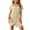 Beige, variant on Y-Sunset Girls Button Down Shirt Dress, Short Sleeve Casual Linen Tunic Dress, Kids Collared Summer Dress with Pocket, Loose Fit Beach Cover Up for Girls(Pink/3-4 Years)