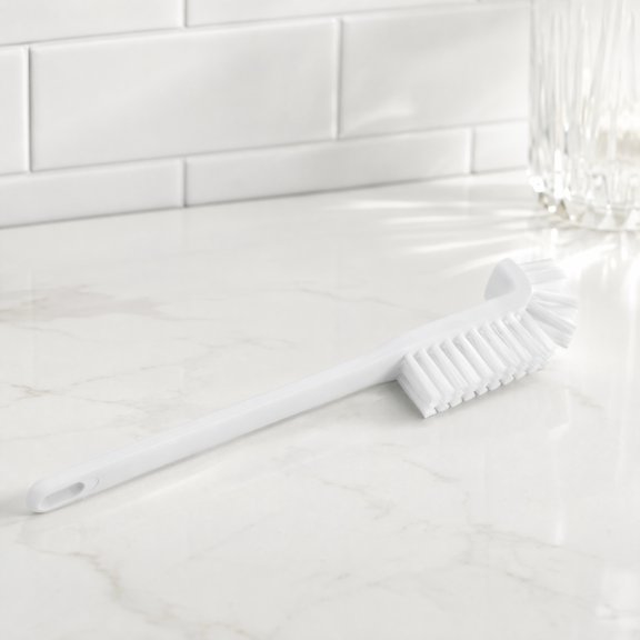 NICEXMAS Soft Bristle Dish Scrub Brush with Handle for Kitchen Appliances and Sink Cleaning
