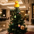 thumbnail image 4 of Sylvtty Christmas Duck Tree Topper Yellow Duck Figurine with Spring Xmas Tree Top Decoration for Indoor Outdoor Holiday Party Decor, 4 of 7