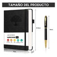 thumbnail image 2 of "Cuaderno Notas A5 Libreta Pasta Dura Oficina+bolígrafo+caja  Malubero, Negro", 2 of 5