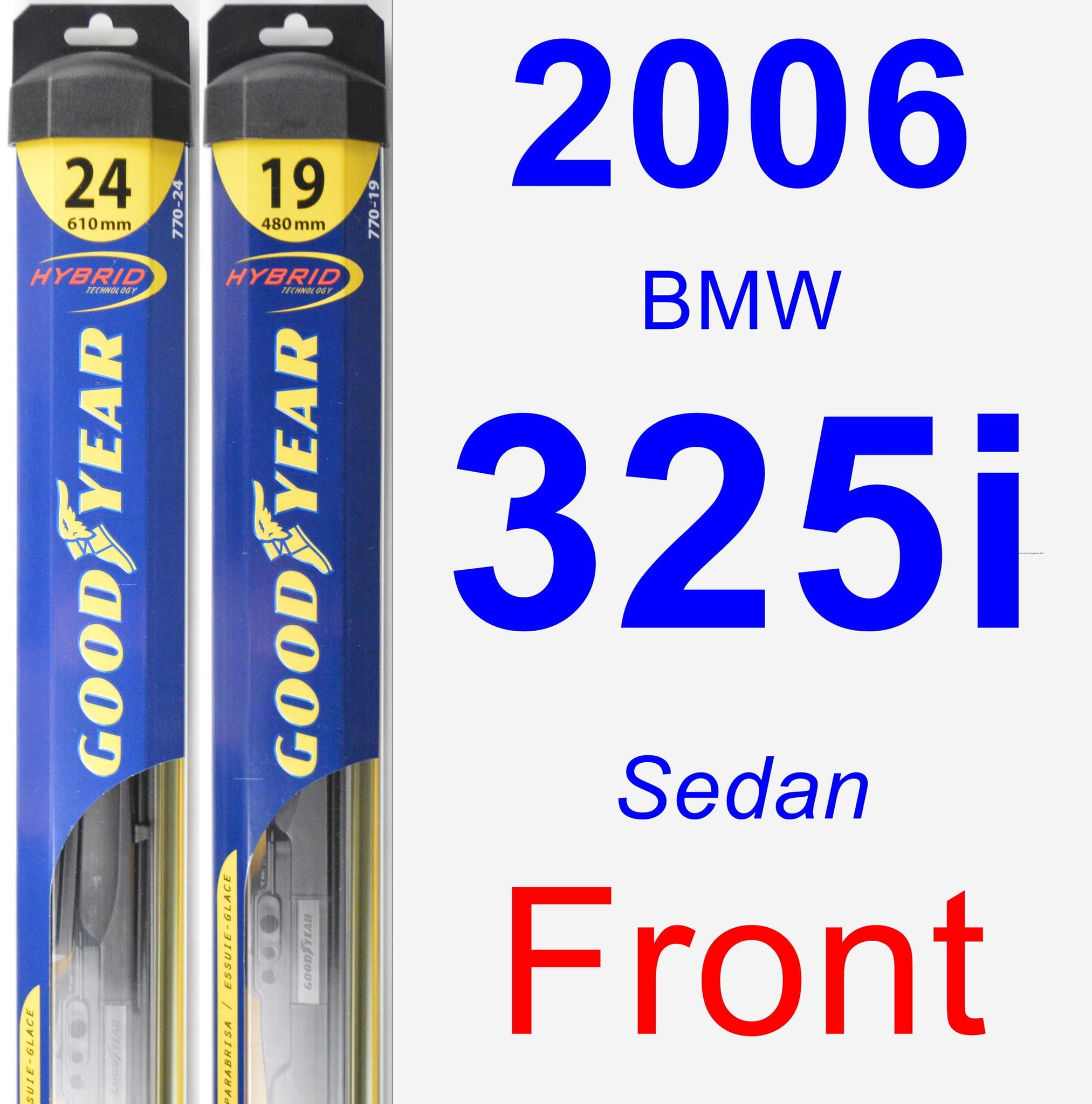 2006 BMW 325i Wiper Blade Set/Kit (Front) (2 Blades) Hybrid