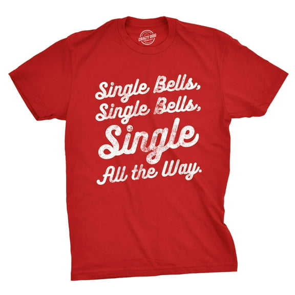 Mens Single Bells T Shirt Funny Christmas Jingle Bells Tee Graphic Tees