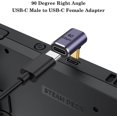 thumbnail image 2 of USB C 90 Degree Adapter (2 Pack), USB C Male to USB C Female Right Angle Connector for Steam Deck, Switch, MacBook Pro/Air, Tablet, Phone and Other Type C Devices, 2 of 5