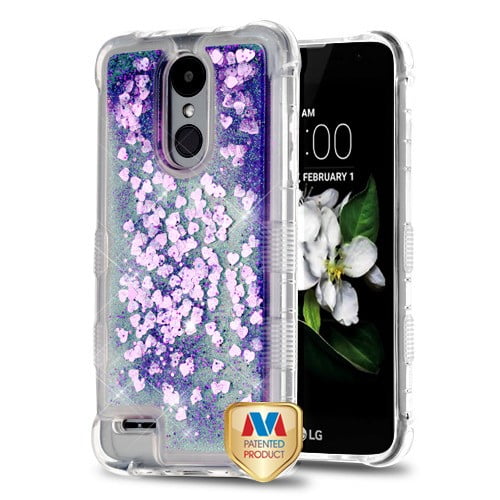 For LG Aristo 2, K8, Tribute Dynasty Quicksand Glitter Bling Hybrid Case Cover