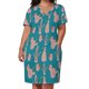 thumbnail image 3 of Vestido holgado con bolsillos en verde azulado y cactus de estilo mod medio para mujer, vestidos de verano 2025, atuendos para festivales., 3 of 7