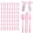 Pink, variant on Austok 200PCS Plastic Silverware Set with Twist Tie Bow Heavy Duty Plastic Cutlery Set Premium Utensil With 50 Forks, 50 Spoons, 50 Knives, Perfect for Party, Wedding and Daily Use