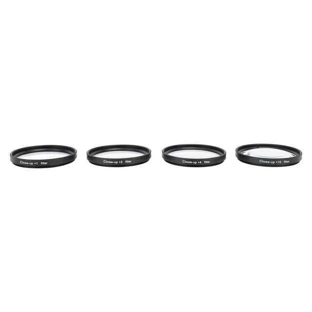 Close Up Filter Kit, Macro Lens Filter Set, Close up Kit with + 1, + 2, + 4, and + 10 Lenses for Detailed Photography, with Storage Pouch Camera Filter for Digital Camera Photo