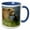Blue/White, variant on 3drose, Brown Bear Sow and Cubs, Katmai National Park, Alaska, Usa, 15oz Two-tone Blue Mug