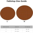 thumbnail image 2 of Round Fitted Tablecloth 44 Inch, Halloween Orange Gingham Round Fitted Tablecolth Elastic Stretch Tablecloth Washable Table Cloths Polyester Table Cover for Dining, Party, Buffet, Wedding, 2 of 8