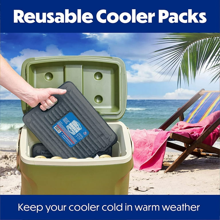  Cooler Shock Ice Packs for Cooler - 2 Reusable, Long Lasting, Cold  Freezer Packs for Coolers, Lunch Bags & Totes to Keep Food Fresh - Clear :  Sports & Outdoors