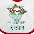 thumbnail image 4 of Inktastic Teacup Raccoon I Love My Gram Boys or Girls Baby Bib, 4 of 4