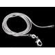 thumbnail image 3 of Cadena de plata de ley 925 de 1MM, collar de plata a la moda, cadena de serpiente de alta calidad para hombres y mujeres, 3 of 5
