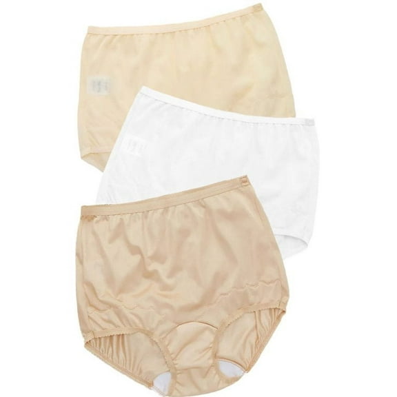 Velrose Lingerie Dixie Belle Scallop Trim Full Panty, 3-Pack 719/719X-3PK