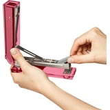 OfficeGoods Clear Acrylic Stapler in Pink for 1/4