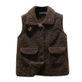 thumbnail image 3 of Womens Warm Vest Sleeveless Lightweight Jacket Outwear With Pockets Sleeveless Jacket Women Petite Winter Jacket Combination Quilted Sweater Jacket Natural Quilted Vest Thermal Vest for Women Winter, 3 of 3