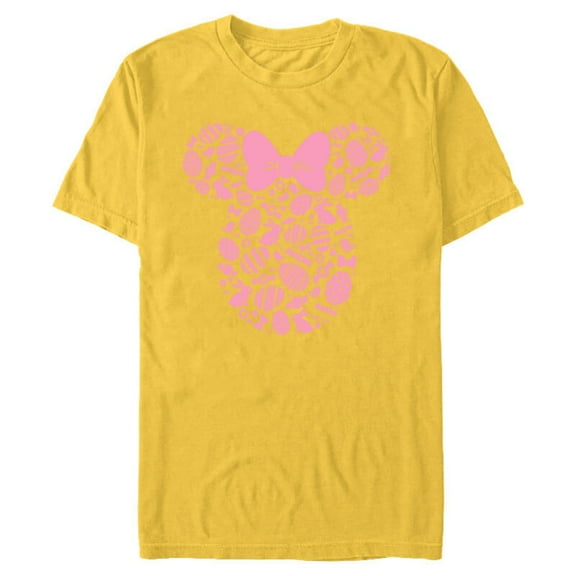 Disney Minnie Mouse Pink Easter - Short Sleeve Blended T-Shirt for Adults - Customized-Yellow