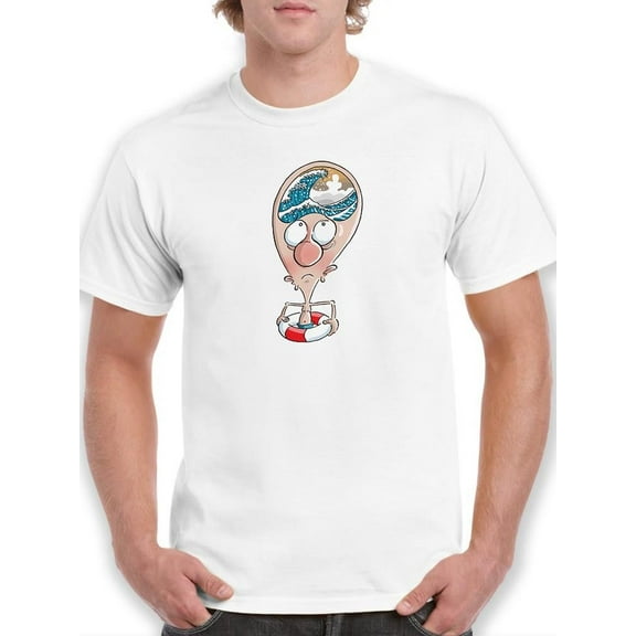 Worry Tides T-Shirt Men -Engin Selcuk Designs, Male 4X-Large