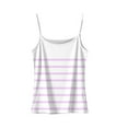 thumbnail image 6 of ZQGJB Summer Sleeveless Spaghetti Strap Tank Tops for Women Dressy Casual Striped Color Block Print Camisole Vest Loose Fit Tunic Blouse Purple M, 6 of 6