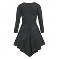 thumbnail image 2 of Camiseta Talla Extra Casual Dos Tonos Cruzado Rosegal  Mangas largas de talla grande, 2 of 5