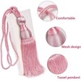 thumbnail image 4 of 2 clips de cortina para corbata, correas de cuerda para cortina, con borlas largas, cuerda de retención para decoración del hogar y cortinas de ventana de oficina, correas de cuerda para corbata (rosa) JM, 4 of 5
