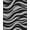 Black, Pattern 12, variant on ODIKA 4'x6' Machine Washable Non-Slip Area Rug, Elegant Zebra Stripe with Fluid Curves and Abstract Waves High Traffic Rug, Blue, 296549