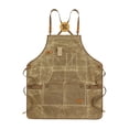 thumbnail image 4 of Delantal de lona Strade Fareast Limited delantal de trabajo para barbacoa caqui, 4 of 8