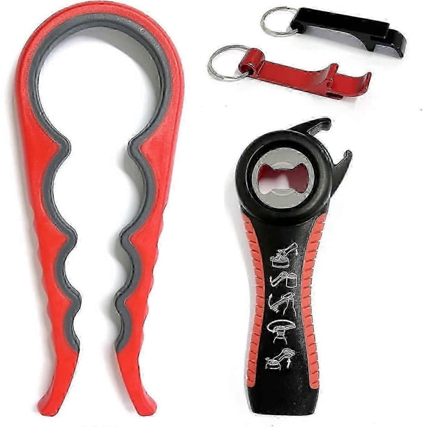 2026 Set of 4 Multifunctional Bottle Openers Can Opener Keychain Easy Access Bottle Caps for Beer Kitchen