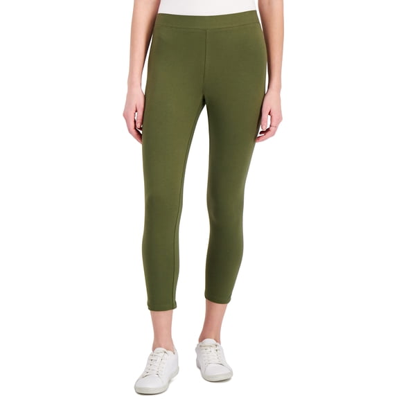 MSRP $20 Style & Co Women Mid-Rise Capri Leggings Green Size XS