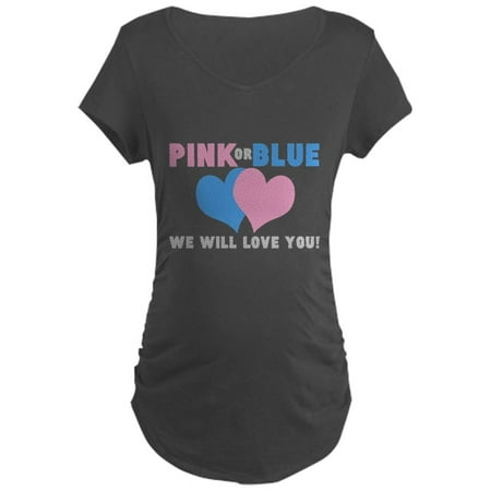 

CafePress - PINK OR BLUE Maternity T Shirt - Maternity Dark T-Shirt