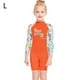 thumbnail image 2 of Buceo vela niños traje de traje de baño traje de baño niños traje de baño espalda con cremallera cremallera ropa de baño para nadar buceo snorkeling naranja l Advancent OD003662-13, 2 of 7