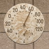 Fossil Leaf All-In-One 14.5 in. Outdoor Wall Clock