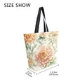 thumbnail image 4 of Large Canvas Bag 13.5x5.1x15 Inch Canvas Bag Shopping Canvas Bag Suitable For Outing Shopping Travel Out Of Large Capacity Storage Chrysanthemums Beige, 4 of 9
