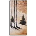 thumbnail image 2 of Omax Decor M 5097 20 x 40 in. Hand Painted Fir Tree on Snow Oil Painting, 2 of 3