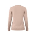 thumbnail image 4 of Gytharion Women's Plus Size Sweaters Solid Color V Neck Long Sleeve Cuff Button Knit Tops Lightweight Soft Business Casual Pullover Sweaters, 4 of 8